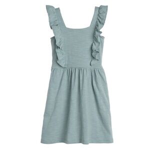 Maisonette Maison Me Tiffany Ruffle Cut-Out Dress Sea Green Girls Size 7Y
